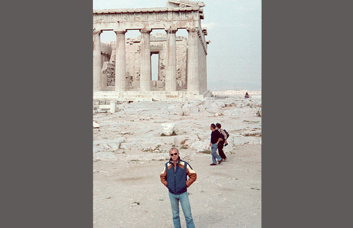 1980 At the Acropolis, Athens: 3 days off for another maintenance problem on Merlin 3B, N1008C. 